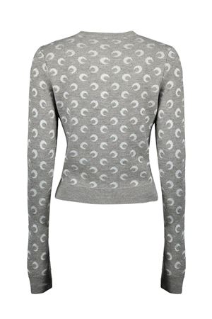 Cardigan aderente in maglia jacquard MARINE SERRE | WTK011ACKNI0530GR60